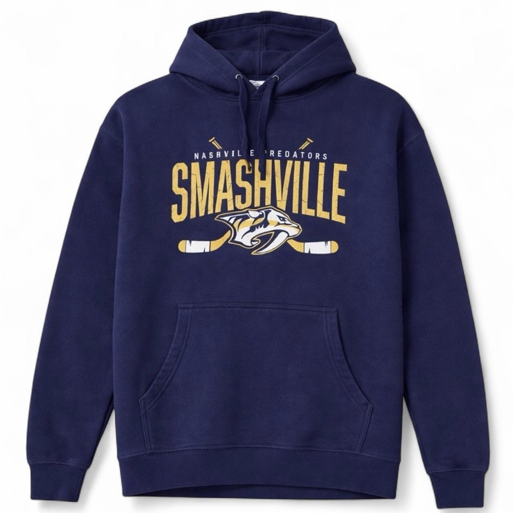 Nashville Predators Smashville NHL Hoodie Navy Blue S - Picture 3 of 9